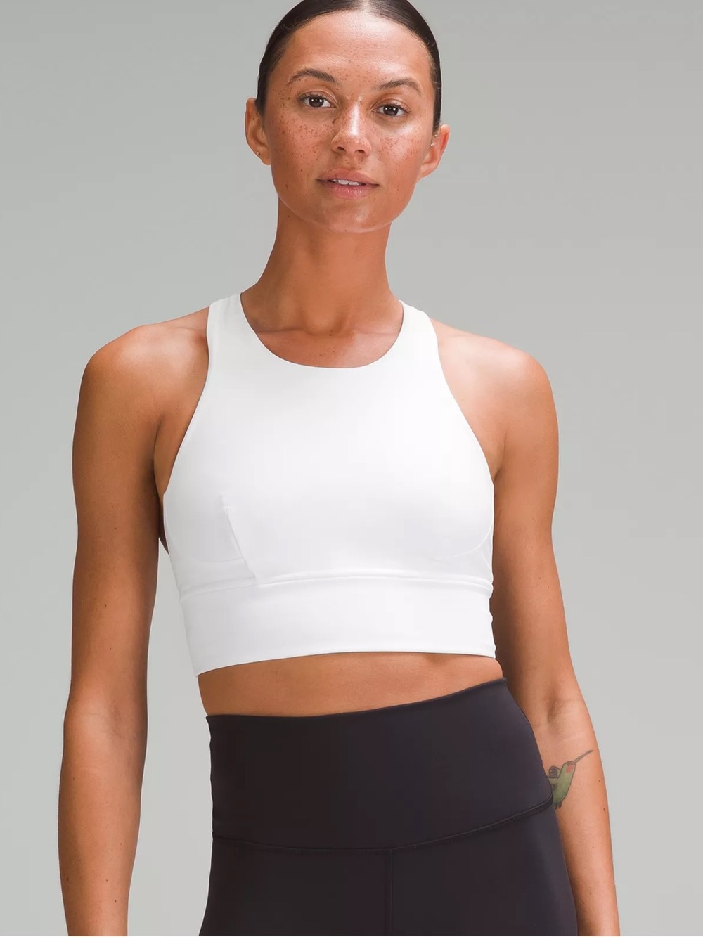 Wunder Train Longline Bra Medium Support, C/d Cup In White